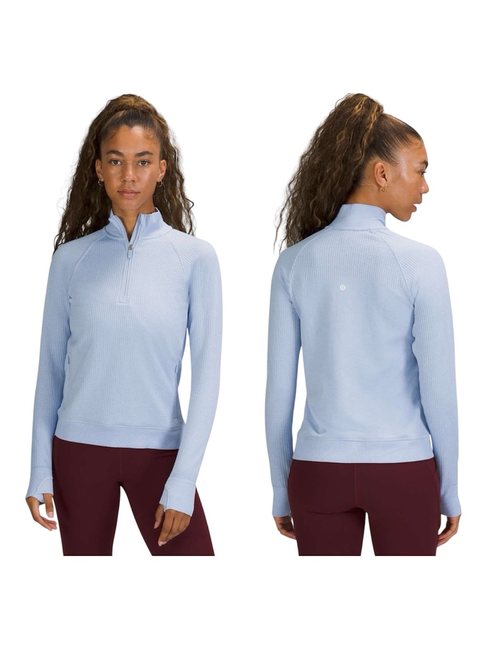 Lululemon Engineered Warmth Half Zip
Blue Linen  Size 8